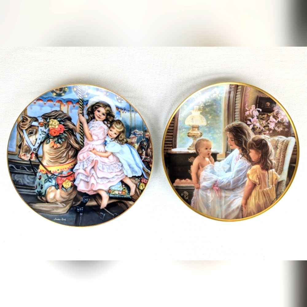 Reco Collection Morning Glory Mothers Day & Carousel Magic by Sandra Kuck Plates